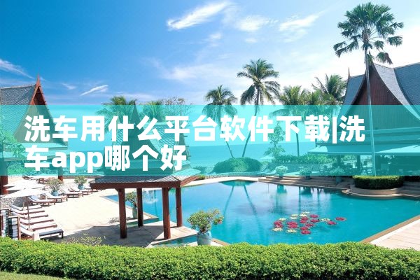 洗车用什么平台软件下载