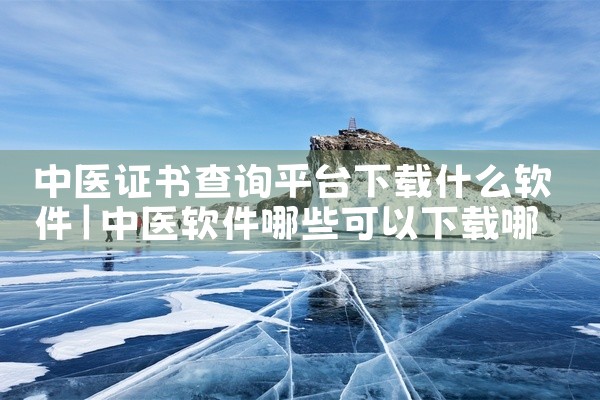 中医证书查询平台下载什么软件